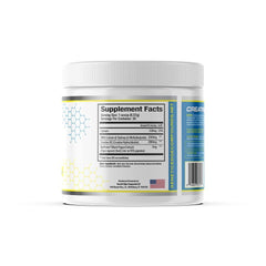 Genetic Edge Creatine HCl + HMB blue lemonade glass shows refreshing flavor for workouts