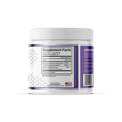Blue Lemonade flavored powder in a glass, ready to mix for performance support.