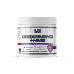 Genetic Edge Creatine HCl HMB bottle ready for intense training sessions.