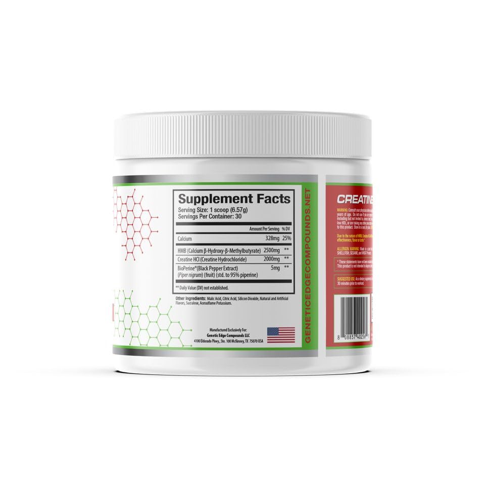 Genetic Edge Creatine HCl + HMB dissolves clearly in water for smooth training sessions