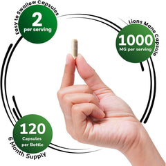 Genex Lions Mane serving scoop demonstrates simple daily dosage for consistency