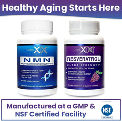 Genex Formulas NMN and Resveratrol cap close-up ensures precise dosing and reliability