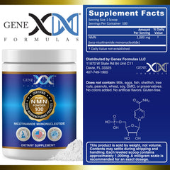 Genex NMN powder ready for sublingual use with quick dissolve