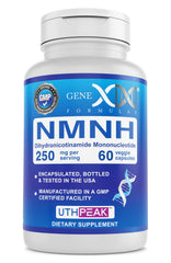 Genex NMNH bottle with 60 capsules for daily NAD+ support.