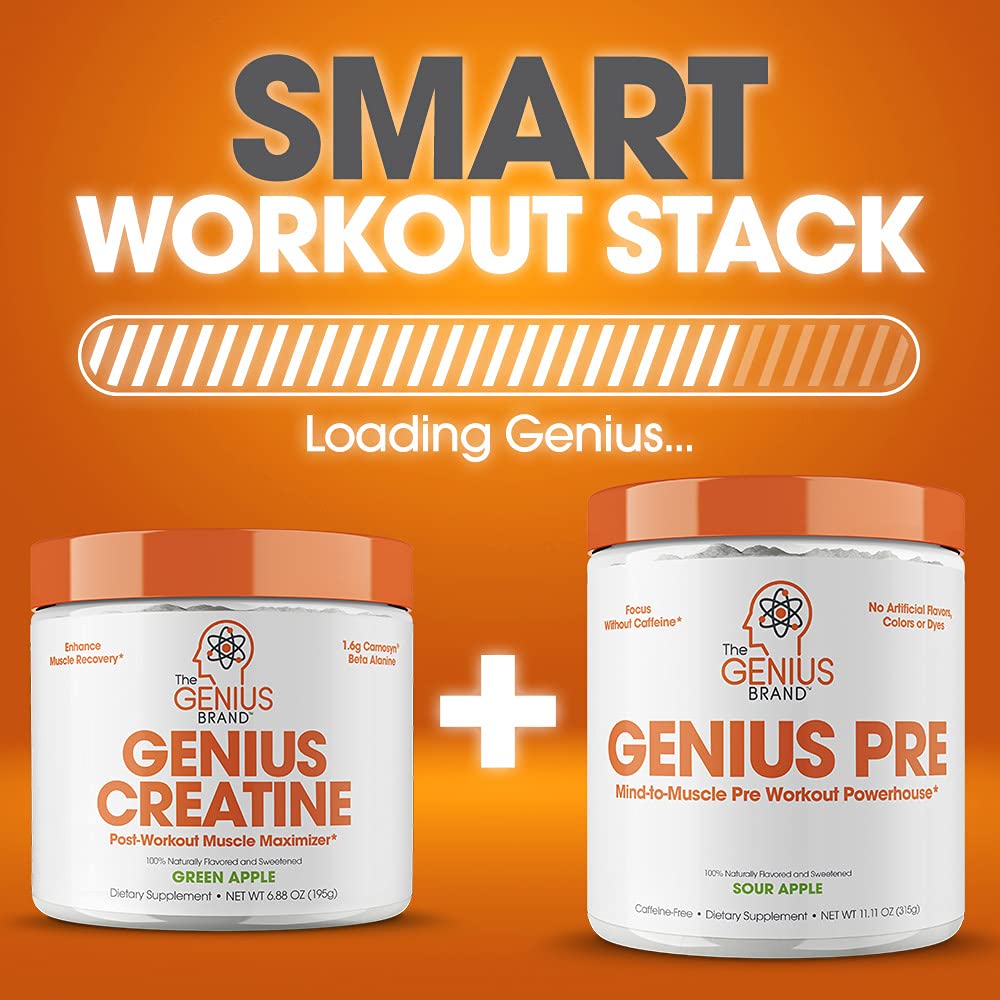 Genius Brand creatine-green apple dissolved in juice