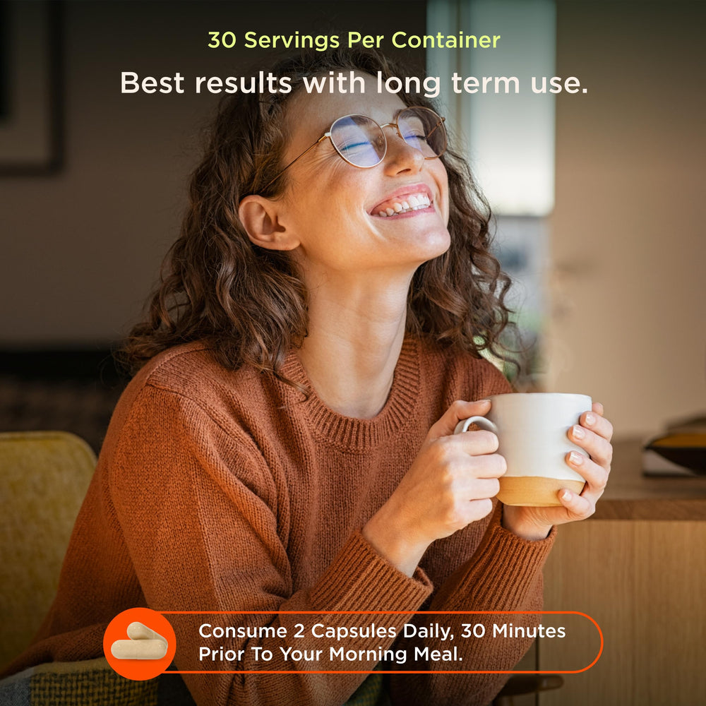 Genius Burn ashwagandha-tea-crine image emphasizes key ingredients for calm focus.