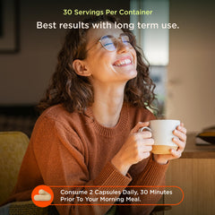 Genius Burn ashwagandha-tea-crine image emphasizes key ingredients for calm focus.
