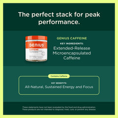 Genius Burn NSF-certified facility label signals trusted production standards.