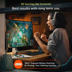 Genius Gamer capsule ready to boost focus with water.