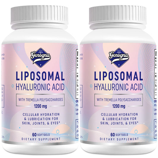 Genogna liposomal hyaluronic acid 1000mg bottle may support joint and skin hydration.
