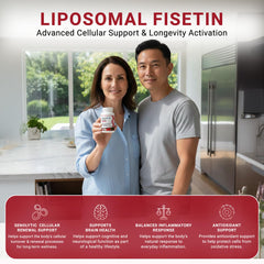 GenuinePurity Fisetin bottle label shown with pure ingredients.