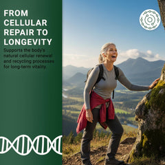 GenuinePurity Liposomal Spermidine 8mg wheat germ extract visual emphasizes nutrient base.