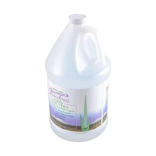 George's Aloe Vera Liquid bottle 128 oz for daily hydration support.