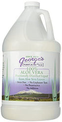 George's Always Active Aloe liquid shown in a glass for mixing.