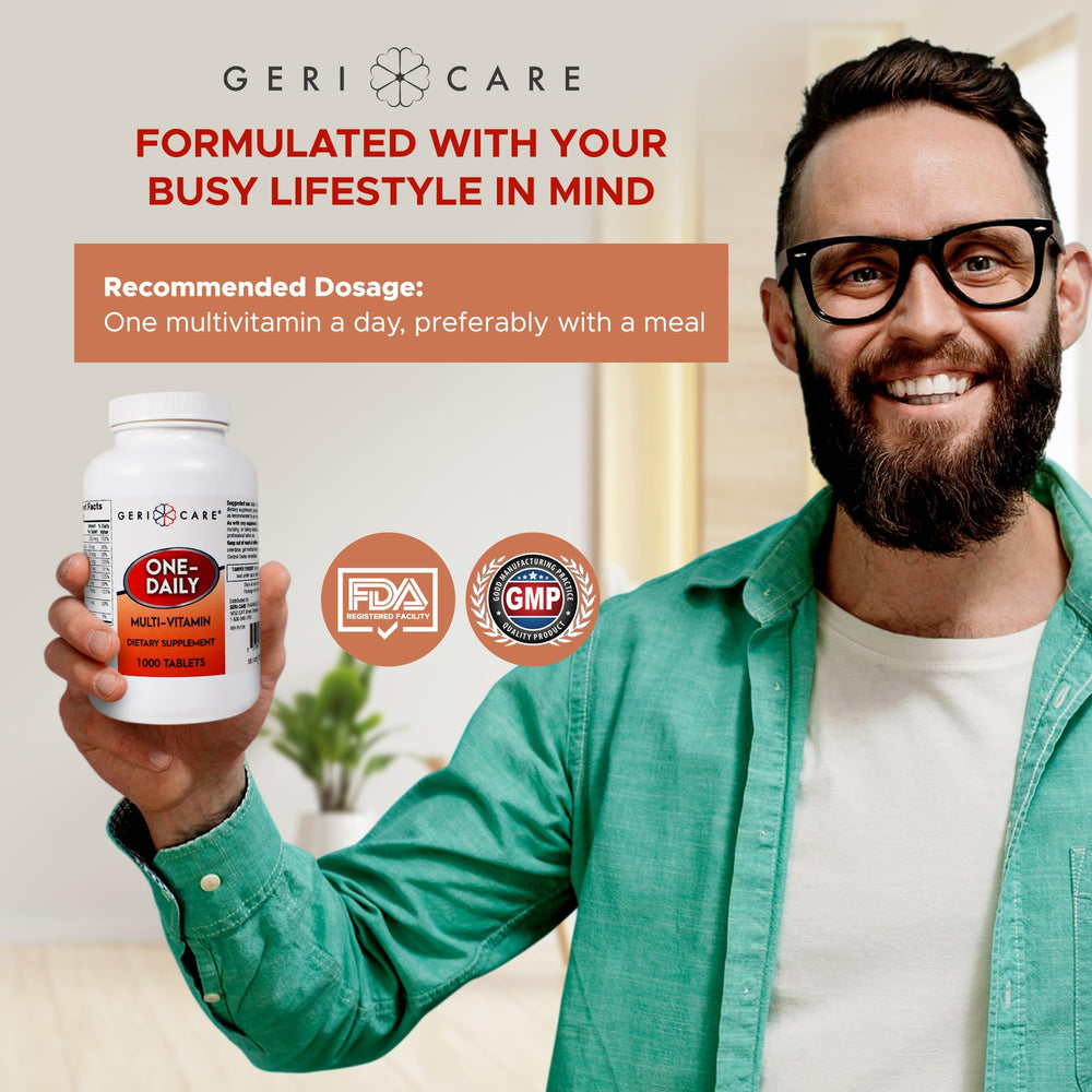 GeriCare brand logo on packaging reinforces trusted daily use.