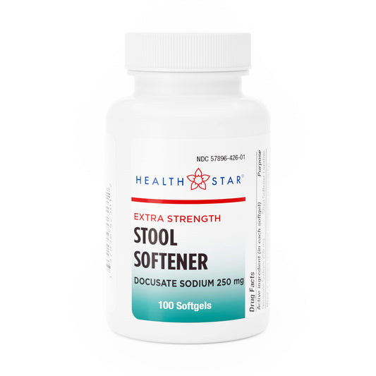 Geri Care Docusate 250 mg softgel bottle designed for gentle daily use.