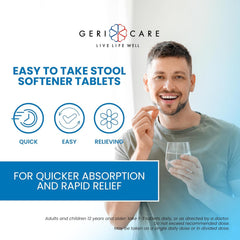 GeriCare Docusate Sodium made in USA label.