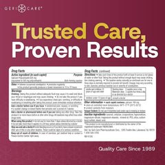 GeriCare usage scene with a senior taking caplets at home