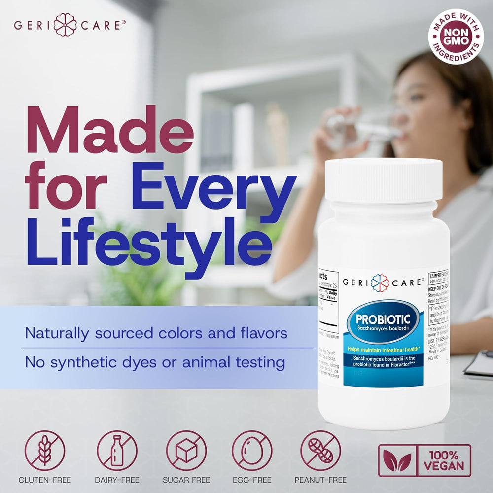 GeriCare Ultimate Probiotic travel pack ready for trips and daily use