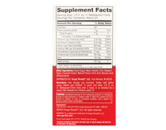 Ingredients panel on Geritol bottle highlights essential vitamins and iron.