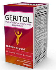 Two-bottle Geritol packaging spotlighting value and convenience