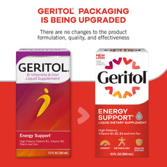 Geritol liquid shown with pleasant taste for easy consumption