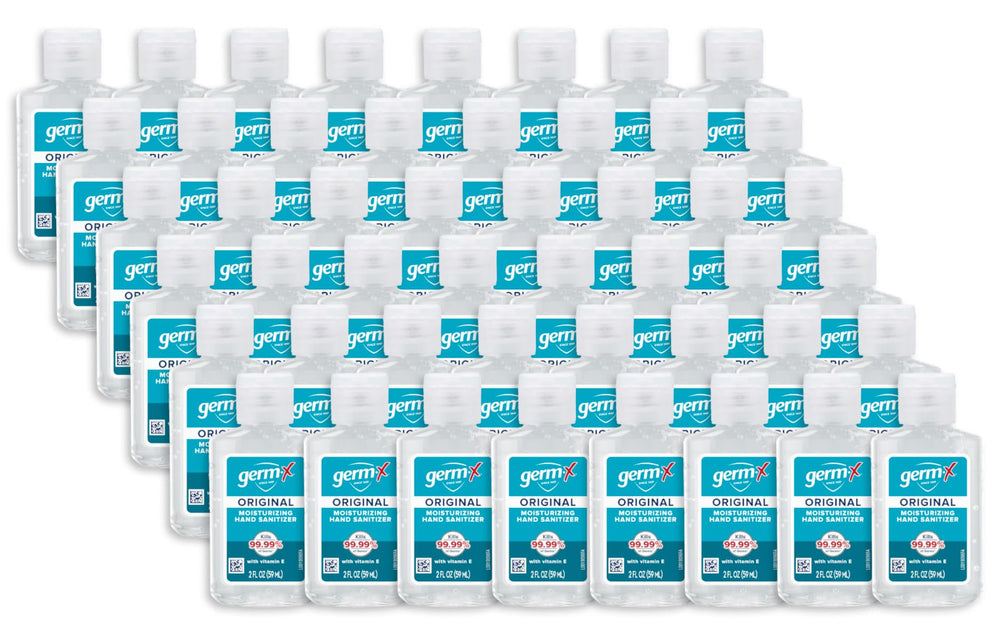 Germ-X Original hand sanitizer bottle 2oz with Vitamin E for on-the-go protection.
