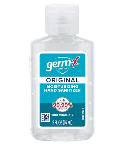 Germ-X Original hand sanitizer bottle front label shows quick protection and no-rinse formula.