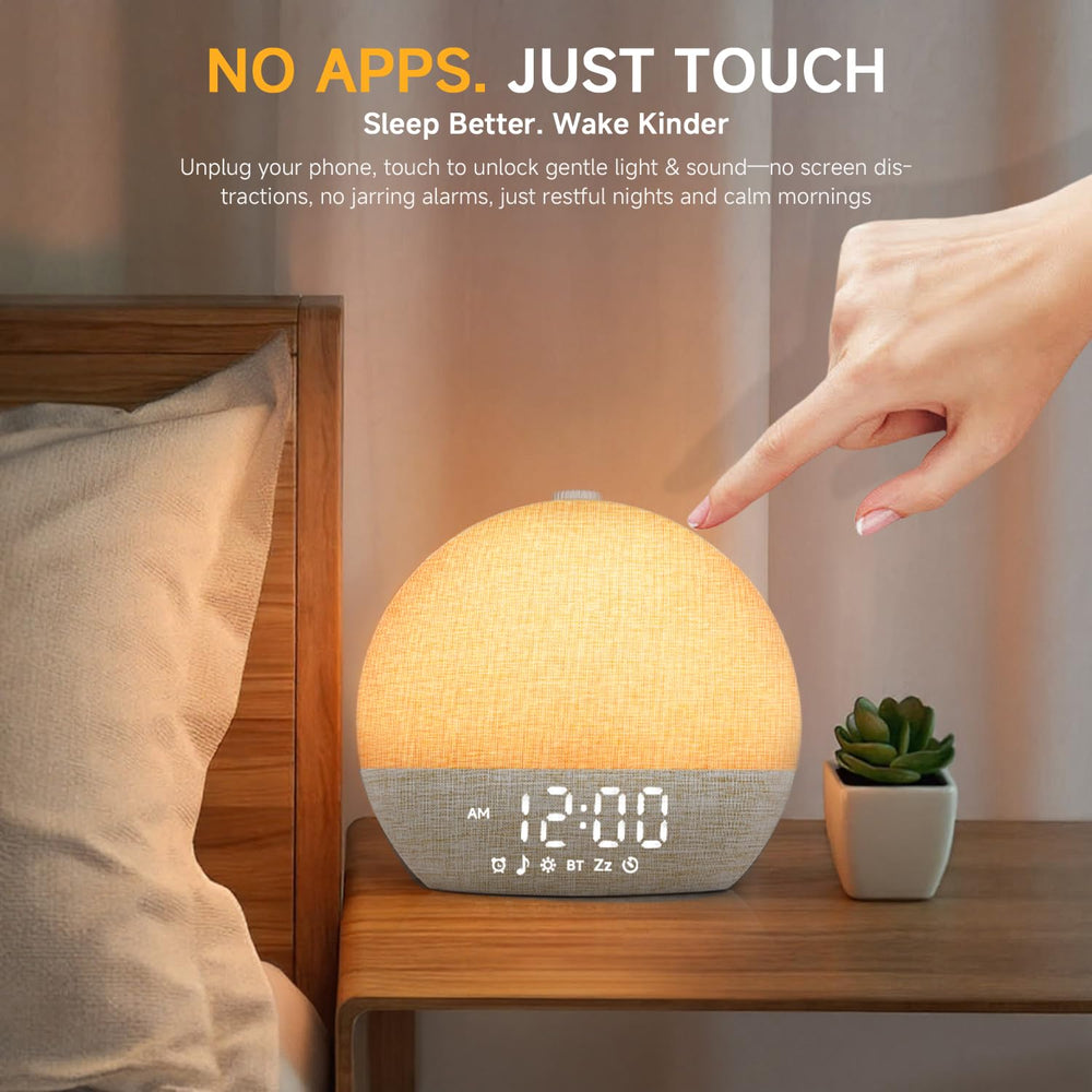 Geuuap Sunrise Alarm Clock packaging includes quick start guide