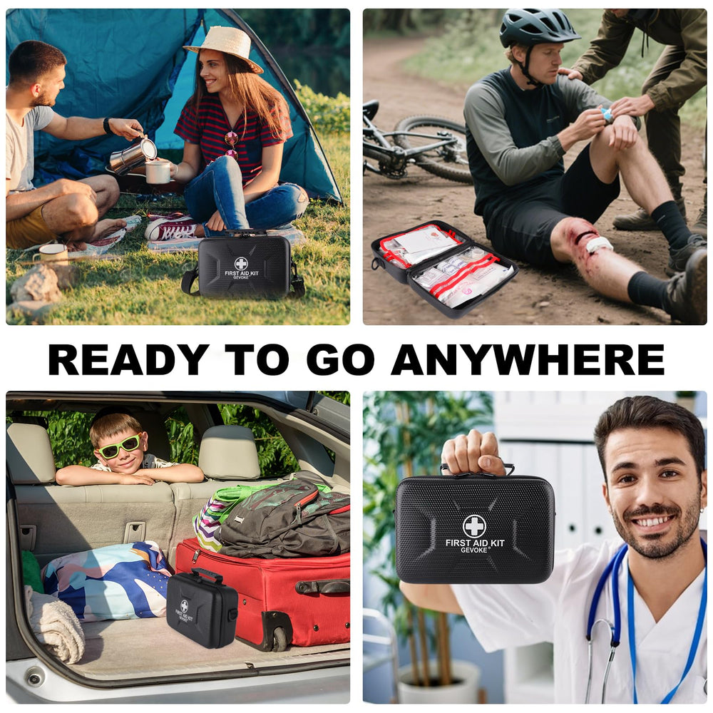 Gevoke first aid kit with comprehensive supplies in a compact package