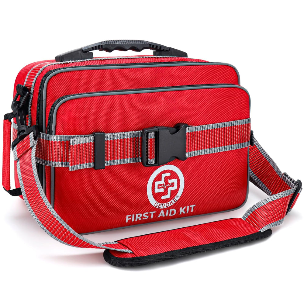 GEVOKE 500-piece emergency kit box with organized compartments