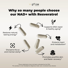 Gflow NAD+ with Resveratrol liposomal-delivery feature highlighted