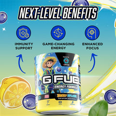 G Fuel aDrive powder being poured into shaker for a quick clean energy mix.