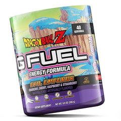 G Fuel Dragon Ball Z Berry Medley powder mixed in a glass for flavor and caffeine lift