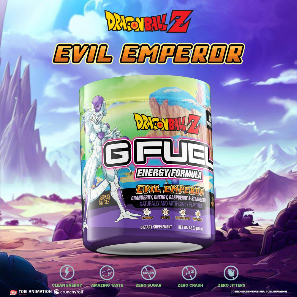 G Fuel Dragon Ball Z Berry Medley energy powder scoop pouring into water