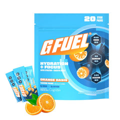G Fuel Electrolytes Orange Oasis packet for quick hydration on the go.