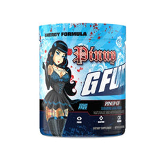 G Fuel Pinup GF label shows antioxidants and vitamins for daily support