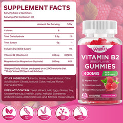 GGMMUU B2 Gummies bottle being poured for a convenient daily energy routine