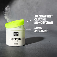 Ghost Basics Creatine label on tub showing transparent dose for clarity