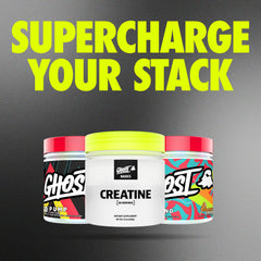 Ghost Basics Creatine unflavored powder ready to blend with beverages for stack-friendly use
