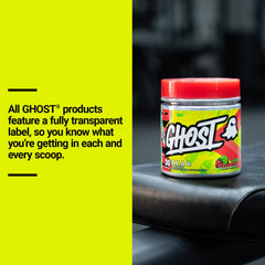 Ghost BCAA Kiwi Strawberry glass with mixed drink after training.