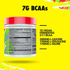GHOST BCAA Lemon Crush glass with mixed drink for post-workout refreshment
