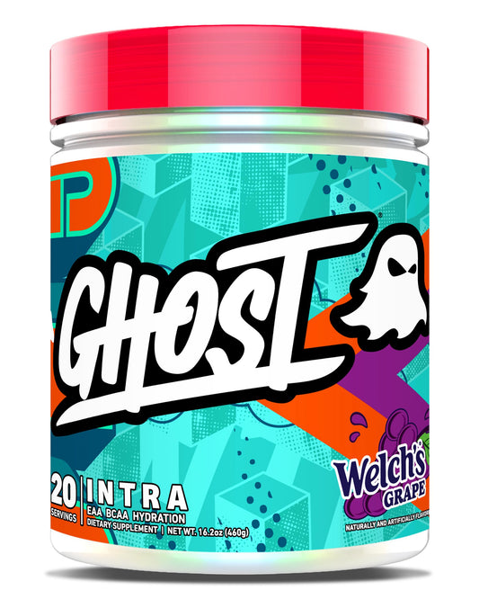 GHOST Intra Welch's Grape bottle shows transparent labeling for full ingredient visibility and trust.