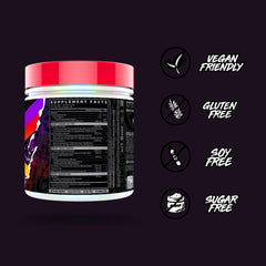 GHOST Legend All Out caffeine blend suggests sustained energy for long workouts.