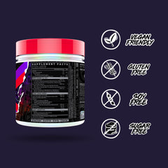 Ghost Legend All Out pre-workout ingredients close-up emphasizes citrulline and beta-alanine.