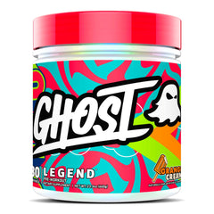 Ghost Legend Orange Cream bottle showing a ready-to-train energy boost