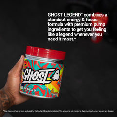 Ghost Legend powder dissolving in water for smooth texture