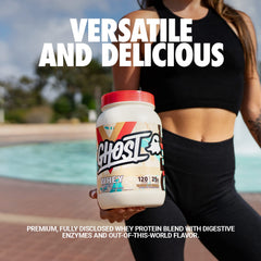 GHOST Coffee Ice Cream whey shake ready for post-workout recovery.