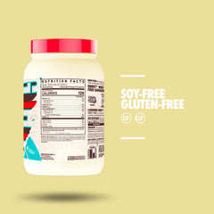 GHOST gluten-free formula with sunflower lecithin for allergen-friendly nutrition.