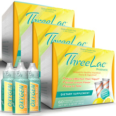 GHT ThreeLac Lemon Probiotic Powder pack ready to mix for balanced gut health.